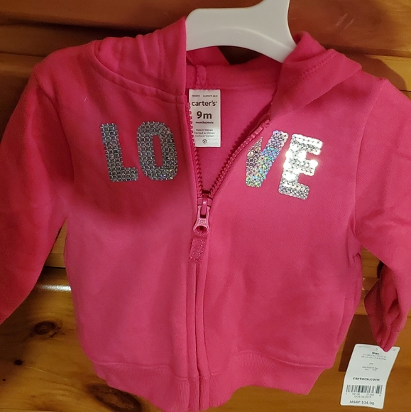 Carter's Hoodie Pink - Picture 1 of 3